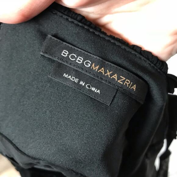 BCBGMaxazria Black Fit and Flare Flowy Dress - Picture 7 of 9